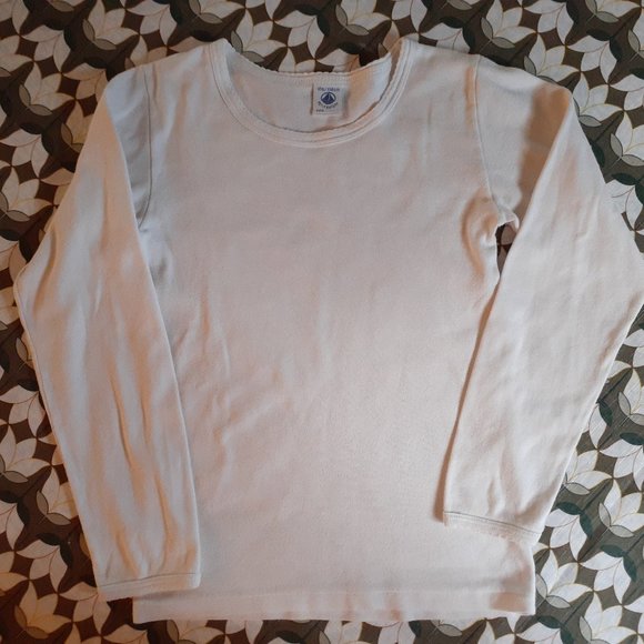 Set of 3 Petit bateau white long-sleeve tshirts 8/10 - Picture 2 of 6